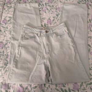 So 5/27W Highest Rise Baggy Dad White Denim Jean